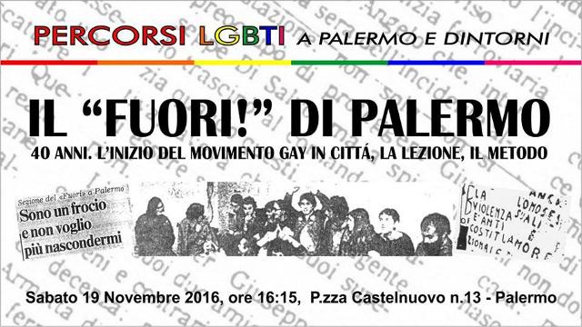 Sull'importanza del Fuori ! di Palermo, la prima associazione politica degli omosessuali in Sicilia
