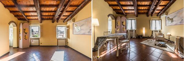 Una mansarda prima e dopo l'home staging