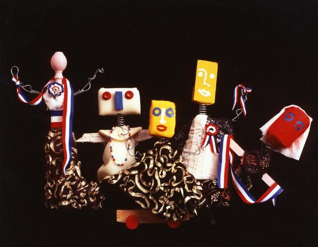 Marionette realizzate da Enrico Baj esposte al Museo internazionale delle marionette Antonio Pasqualino