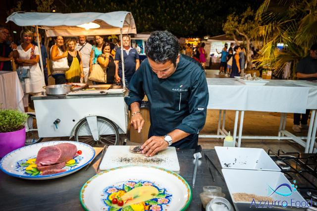 Lo chef Natale Giunta ad Azzurro Food