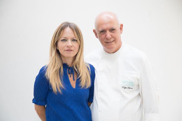 Lo chef Peppe Barone e la restaurant manager Stefania Lattuca Lo chef Peppe Barone e la restaurant manager Stefania Lattuca