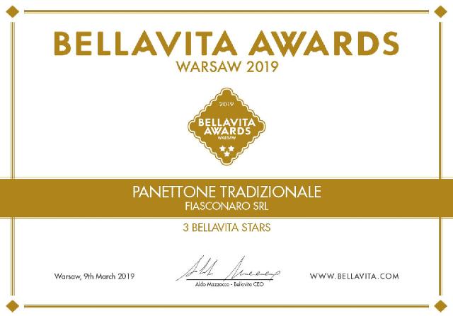 A Fiasconaro le 3 stelle del Bellavita Award