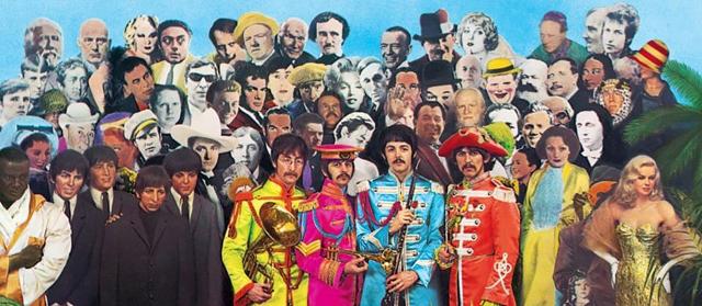 Nell'affollata copertina di Sgt. Pepper's Lonely Hearts Club Band dei Beatles, si può notare Crowley in alto a sinistra