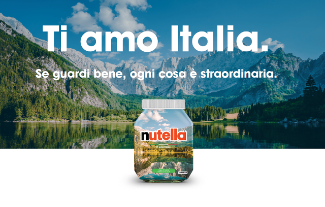 Nutella special edition con la Scala dei Turchi e Stromboli