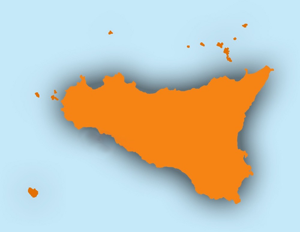In Sicilia tende a prevalere l'arancione…