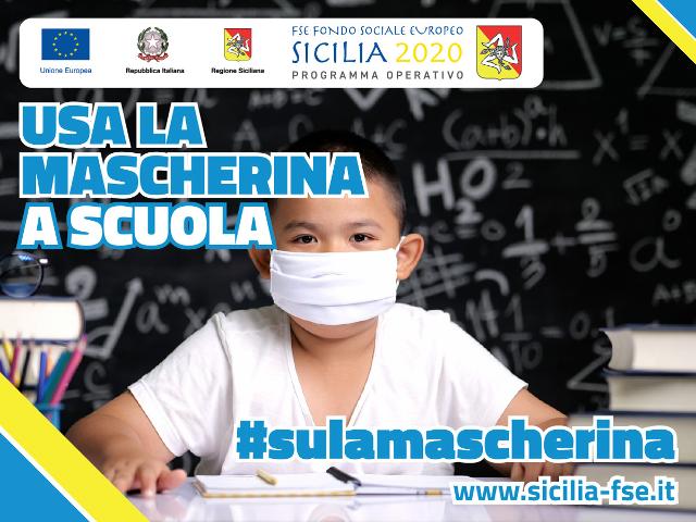#sulamascherina, al via la campagna del Fondo sociale europeo Sicilia