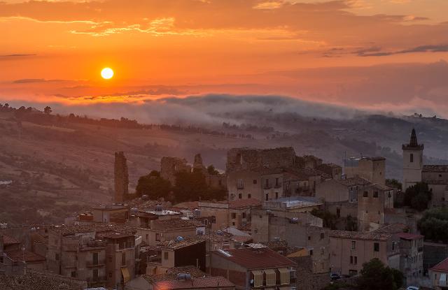 Collesano (PA), tramonto dal Puntalazzo