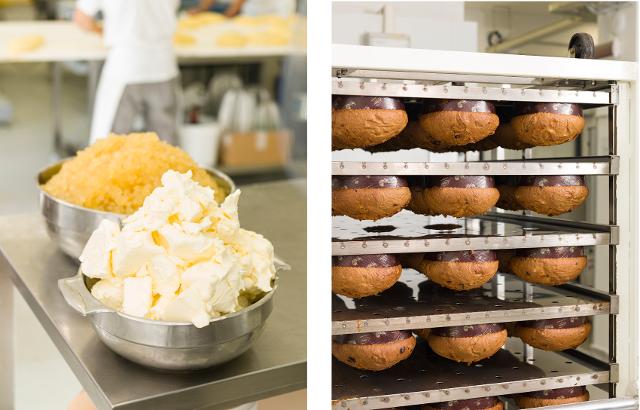 "Selezioniamo con cura gli ingredienti che usiamo - uova fresche, burro 100% italiano, acqua oligominerale, pistacchi, mandorle, cioccolato, carrube e arance siciliane - cui uniamo una costante revisione delle ricette per ottenere risultati genuini senza rinunciare alla bontà".