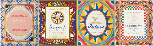 Etichette della gamma dei vini Donnafugata - Dolce&Gabbana