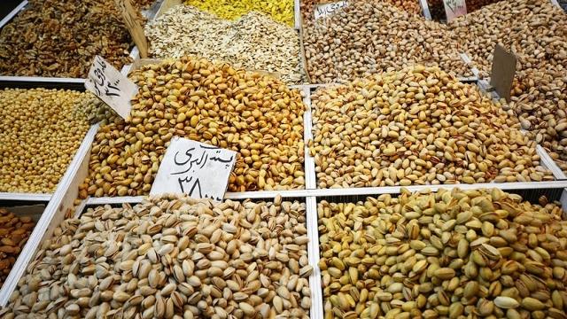 Pistacchi in un mercato iraniano