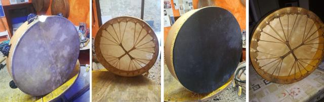 Alcuni dei tamburi creati da Fabrizio Fazio
