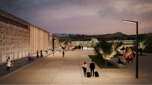 Rendering stazione Nuova Enna Rendering stazione Nuova Enna