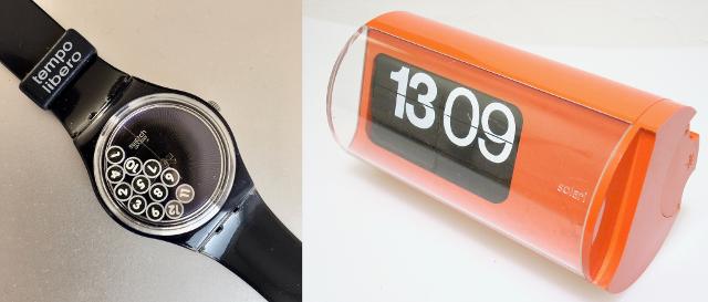 Orologio "Tempo Libero" di Bruno Munari e Orologio "Cifra3" di Gino Valle