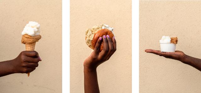 Cono, brioscia e coppetta del BarConi