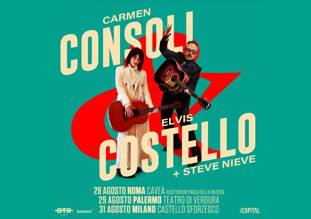 L'evento live dell'estate 2023 è a Palermo: Carmen Consoli & Elvis Costello in concerto