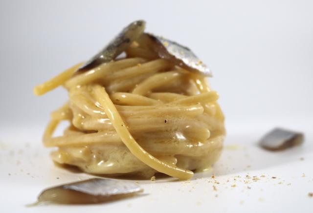 Piatto degli chef Giuseppe Causarano e Antonio Colombo (Burro e Alici)