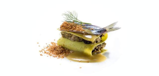 Un piatto dello chef Carmelo Trentacosti