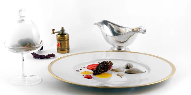 Un piatto dello chef Heinz Beck