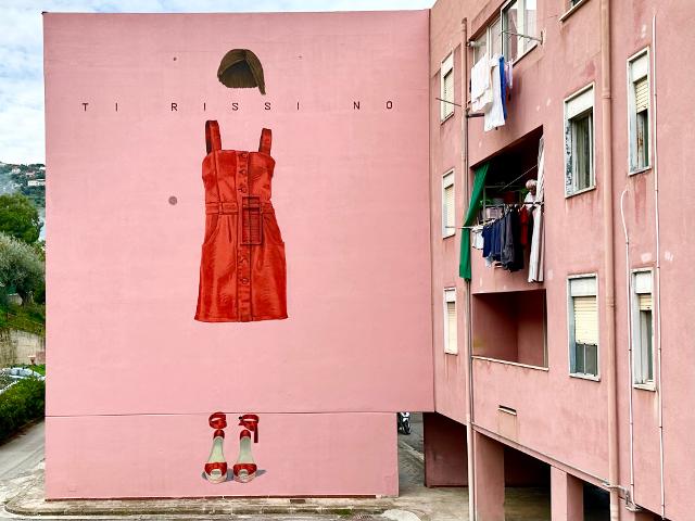 ''Ti Rissi No'': a Cefalù il murale di Igor Scalisi Palminteri contro il femminicidio