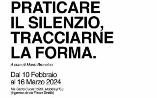 “Praticare il silenzio, tracciarne la forma” da Sacca Gallery a Modica