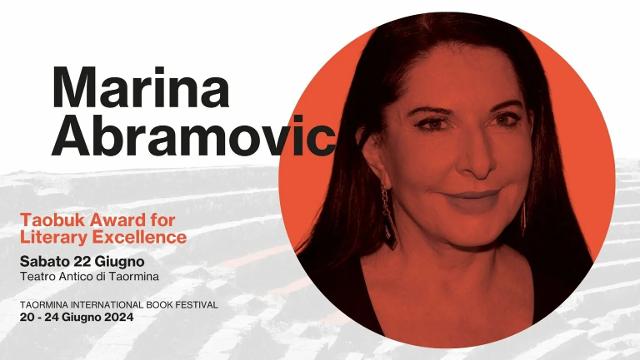 Marina Abramović, la regina della performing art, ospite a Taormina per Taobuk 2024