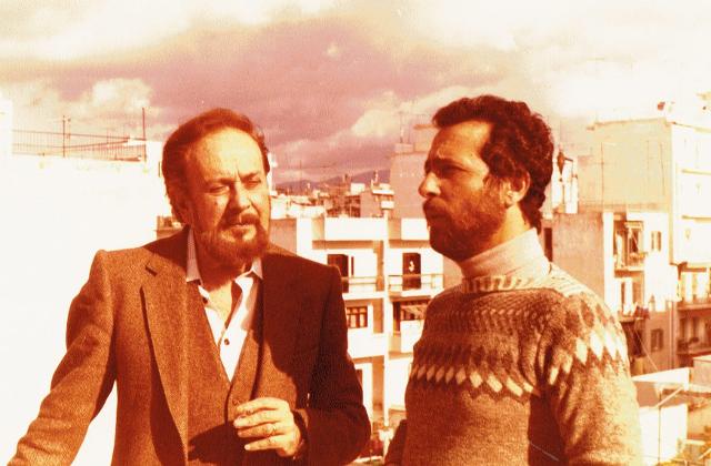 Il poeta Yannis Ritsos (sx) e Raffaello Piraino (dx) Il poeta Yannis Ritsos (sx) e Raffaello Piraino (dx)