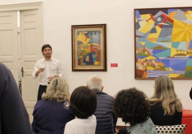 Un momento dell'inaugurazione della mostra "Onde Futuriste"