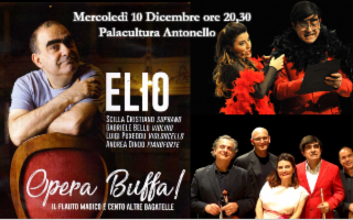 Elio in ''Opera Buffa! Il flauto magico e cento altre bagatelle'' al Palacultura Antonello da Messina
