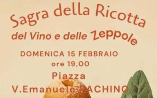 ''Sagra della Ricotta, del Vino e delle Zeppole'' in piazza Vittorio Emanuele a Pachino (SR)
