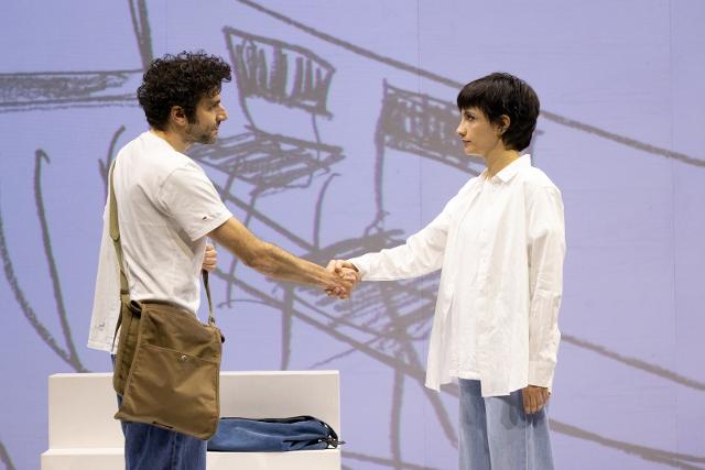 Giuseppe Tantillo e Valentina Carli in "BIANCO"
