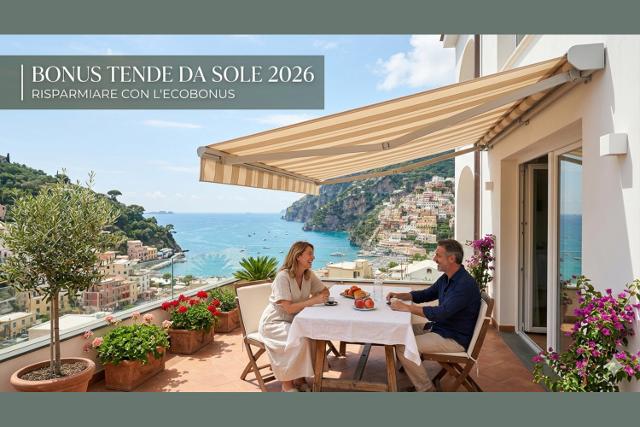 Bonus tende da sole 2026: detrazioni fino al 50% e bollette più leggere