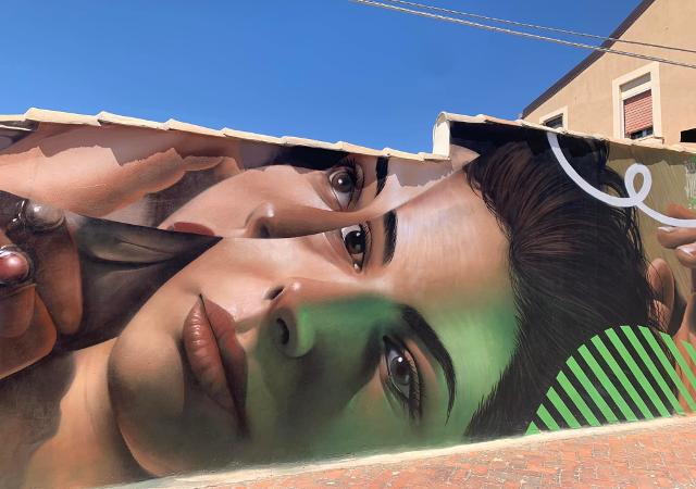 Murale di Giulio Rosk nel Quartiere Angeli di Caltanissetta