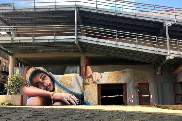 Murale di Rosk & Loste nel Quartiere Angeli di Caltanissetta