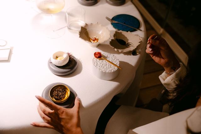 Alcuni dei piatti dello chef Luca Miuccio