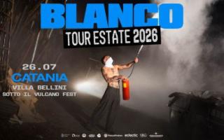 Blanco con il suo ''Tour Estate 2026'' a Villa Bellini a Catania
